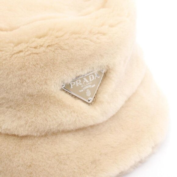 Prada Hat Triangle Logo 1 Hc137 Beige Other Hat